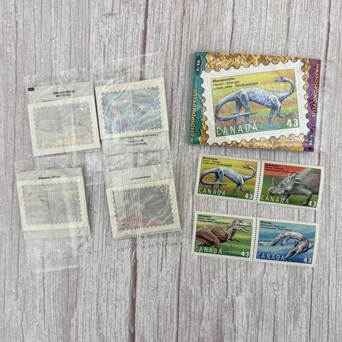 Canada Post Dinosaur Play Pack Postage Stamps Stickers Trading Cards Vtg 90's - Picture 8 of 18