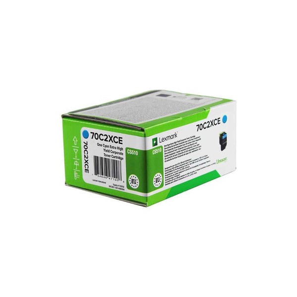 Lexmark Toner 702XCE Cyan 70C2XCE Wie 70C2XC0 FüR Lexmark Cs510De Cs510Dte, Ovp-image