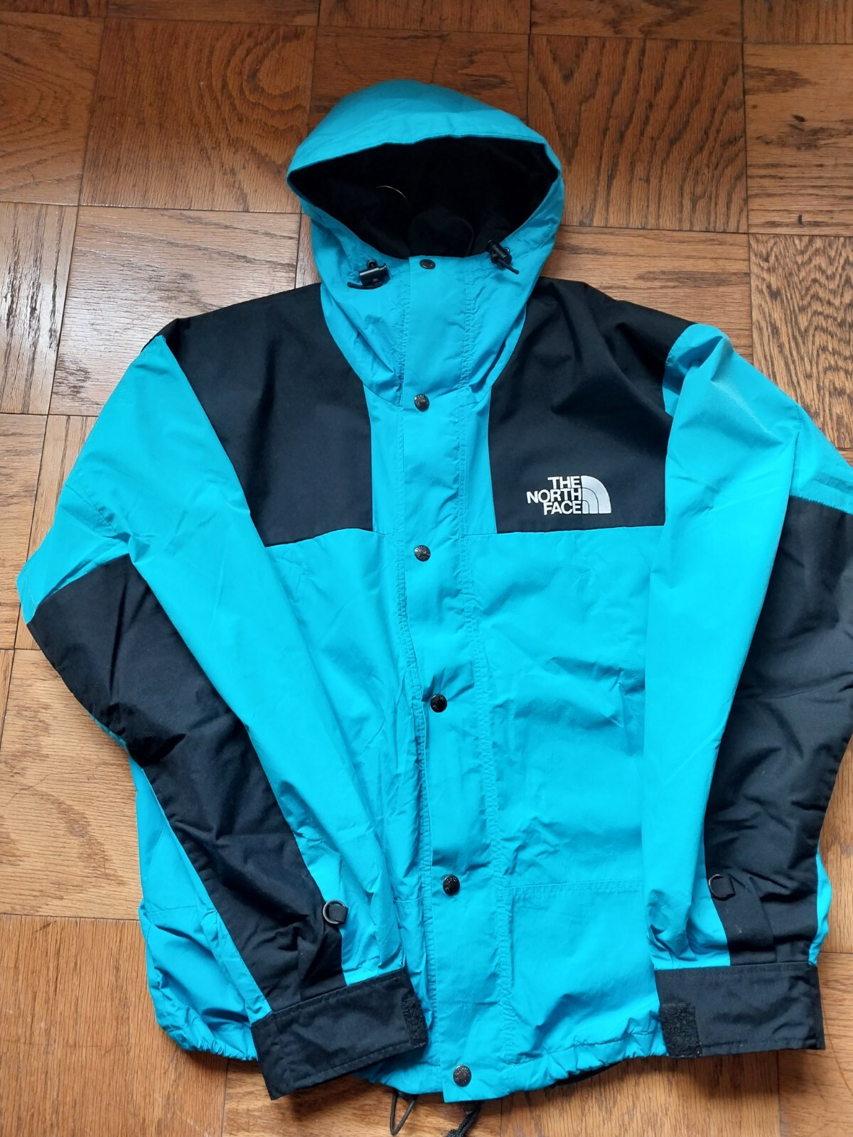 "Chaqueta de Montaña The North Face Goretex Talla Grande HOMBRE AQUA ""Logotipo de Pantalla de Seda"