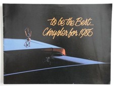 CHRYSLER DODGE PLYMOUTH 1986 dealer brochure catalog - English - Canada