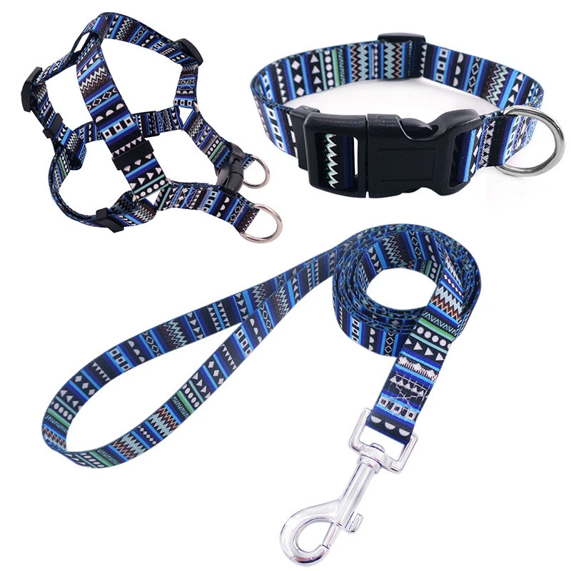 Pet Printing Collar Rope Chest Strap Traction Pets Three-piece Set Dog Collar
Opens in a new window