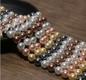 4/6mm/8mm/10/12mm Pretty Multicolor shell pearl round loose beads long 15'' nj1 4/6mm/8mm/10/12mm Pretty Multicolor shell pearl round loose beads long 15'' nj1