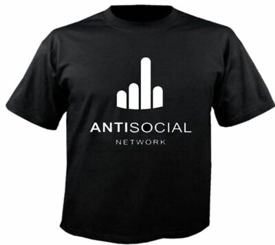 Motiv Fun T-Shirt Anti Social Network Twitter Myspace Fuck Motiv Nr. 2190