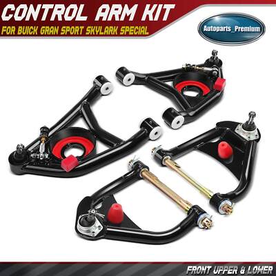 4x Front Upper & Lower Control Arm Kit for Buick Skylark 1964-1972 Chevy Pontiac