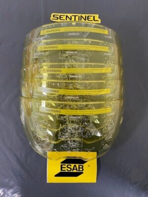 Original ESAB Sentinel A50/A60 äußere Linse - gelb (5er Pack) - KOSTENLOSER VERSAND