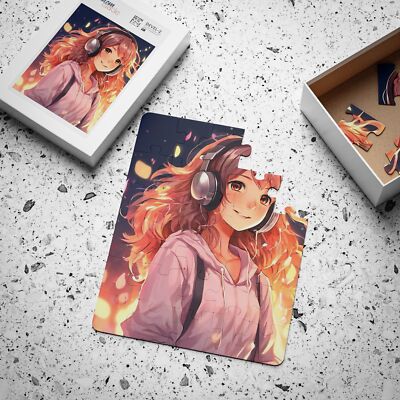 Kids' Puzzle, 30-Piece lofi girl smiling