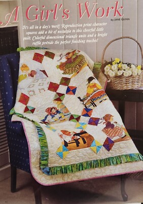 ''A Girl's Work'' Quilt Pattern from 2008 Magazine Beginner 