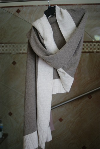 Nordstrom Collection Pleated Border Cashmere Wrap - Picture 2 of 7
