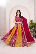 Function Wedding Stitched Premium Georgette Lehenga Blouse Dupatta 15-MA