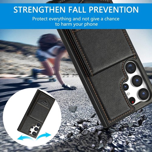 Stand Leather Card Wallet Phone Case For Samsung S20 S21 S22 S23 A53 A54 A13 5G - 第 4/34 張圖片