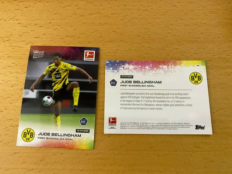 Jude Bellingham - 2021 Topps Now Bundesliga First Goal Rookie RC Dortmund #165