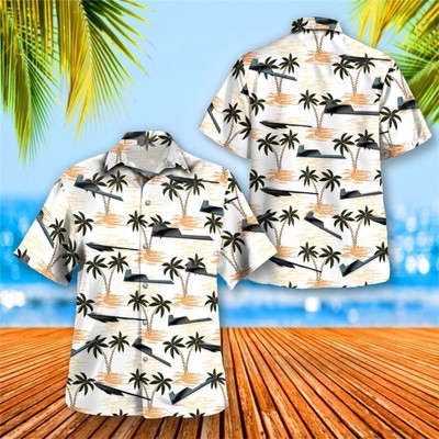 US Air Force Northrop Grumman B 21 Raider Hawaiian Shirt Tropical Beach Shirt_kx