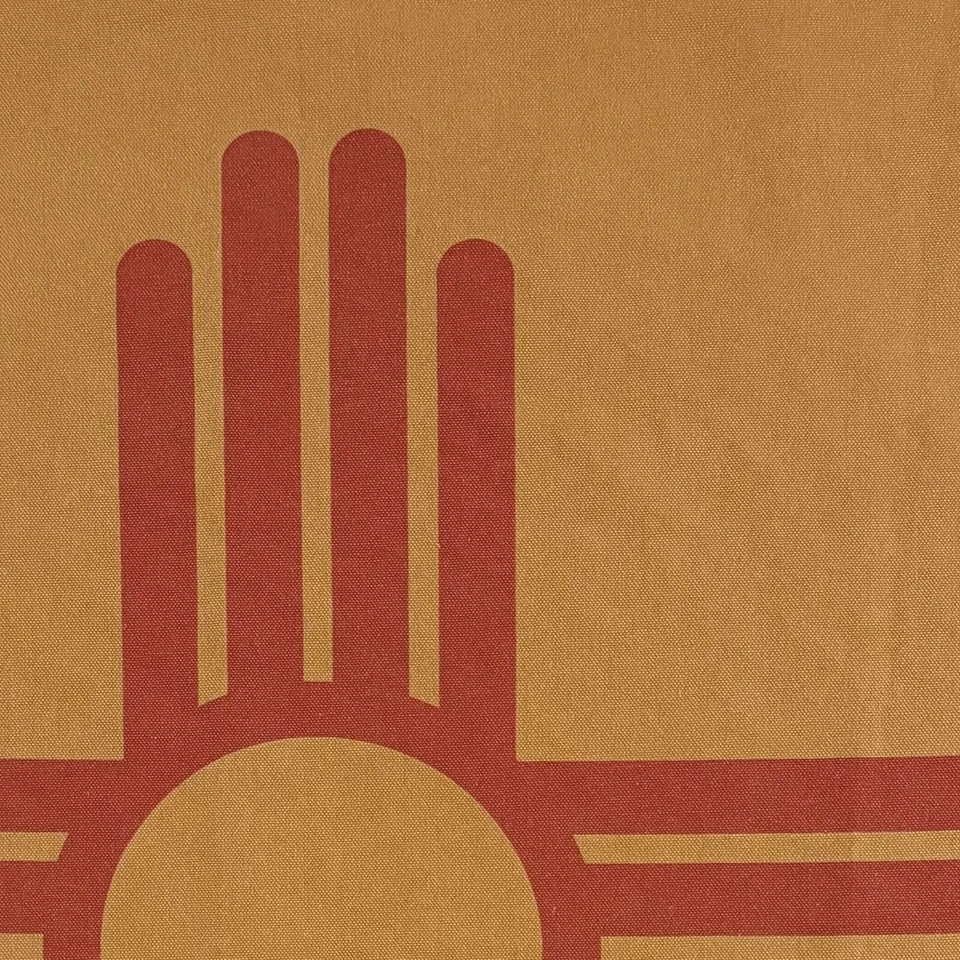 Lona bandera del estado de Nuevo México 100 % algodón envejecida casi nueva estilo vintage hecha en EE. UU. Foto 3 de 4