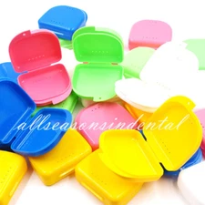 10 Pcs Dental Orthodontic Retainer Denture Mouth Guard Case Bleach Tray Box 