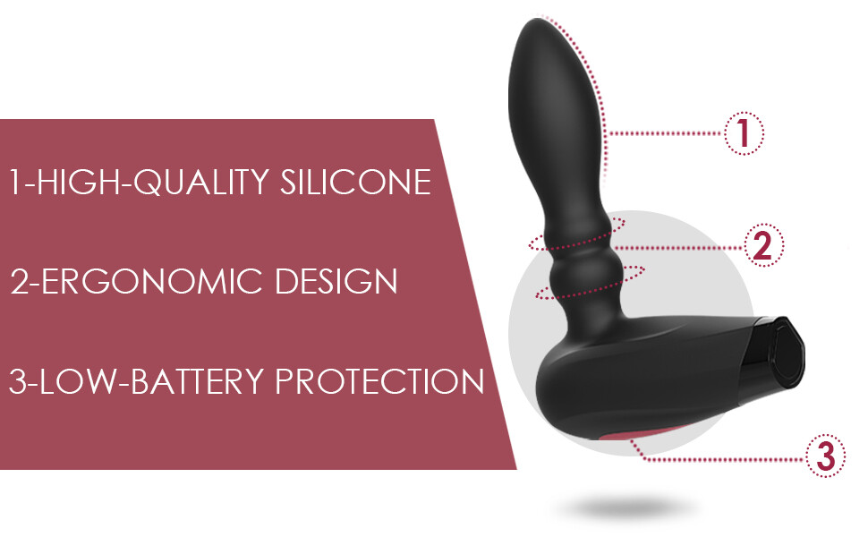 Inflating Anal Plug Dildo Male Prostate Massager Vibrator Sex Toys for