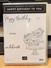Stampin Up Happy Birthday To You Cling Stamp Set-NEW  Great Price 