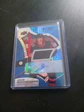 Jacob Bernard-Docker RC Auto Relic /75 Allure UD 2021-22 Blue Line Jersey Auto