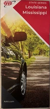 New AAA LOUISIANA & MISSISSIPPI STATE ROAD MAP  Highway Tour  LA/MS Biloxi  2023