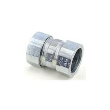 Bridgeport Fittings 260-US, 1/2", Steel, Compression, EMT Conduit Coupling, 1 pc