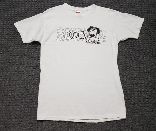 Camiseta vintage Depend on God MED para hombre D.O.G. Huesos de perro - Imagen 1 de 20