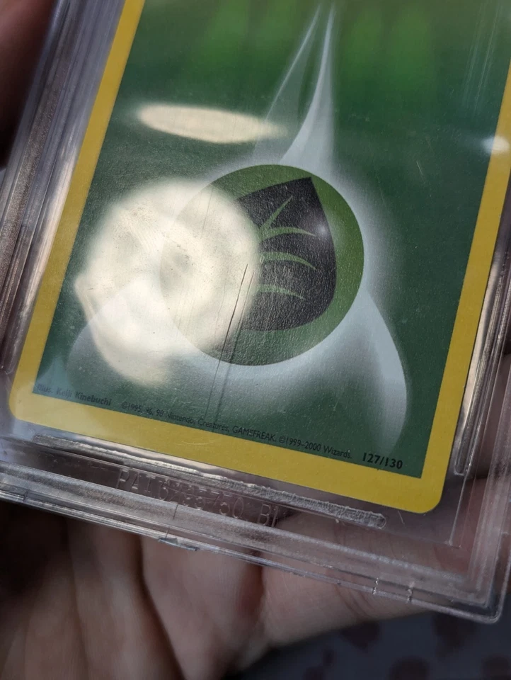 Pokemon Bgs 4 Base Set 2 Grass Energy Misaligned Back Miscut Error Misprint - Image 4 of 4