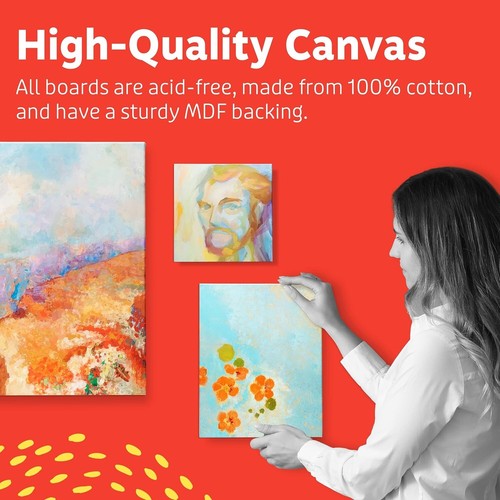 Quality 12x16 Inch Blank Painting Boards - Set of 12 - Oil, Acrylic & Watercolor - Picture 9 of 11