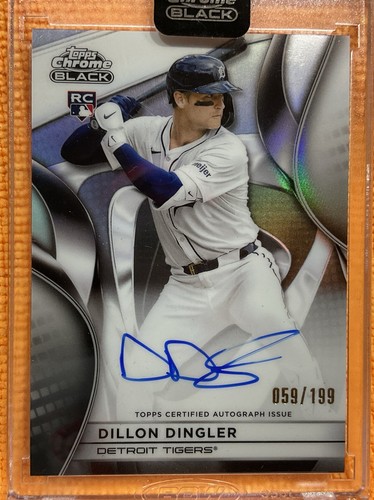 2025 Topps Chrome Black Dillon Dingler #CBA-DD Refractor 59/199 RC Autograph - Picture 2 of 6