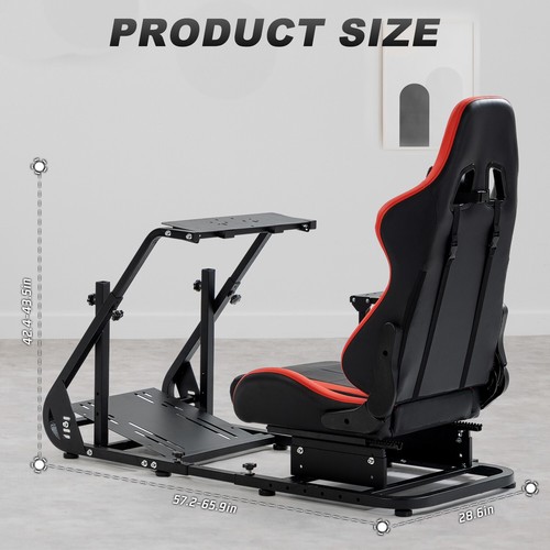 Hottoby Racing Simulator Cockpit with Game Seat Fit for Logitech G923 G29 G920 - Picture 11 of 23