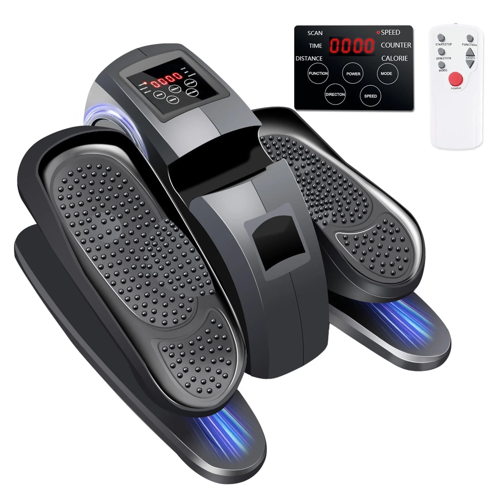 BAOKALER SG0022-BK Under Desk Elliptical Machine Leg Exerciser for Seniors Fully