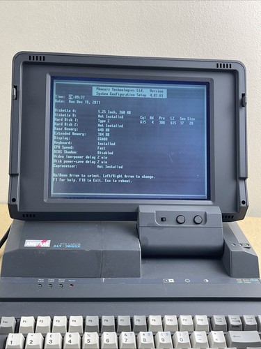 Computadora portátil Amstrad ALT-3865X rara 1989 vintage. Incluye cable de alimentación y bolsa - Imagen 24 de 24