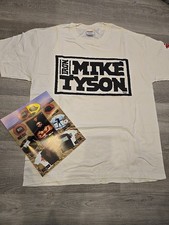 Vintage IRON Mike Tyson Single Stitch T Shirt DEAD STOCK Other Side 90s L MT HTF