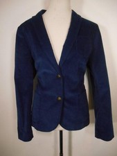Beautiful Women's Size 12 Talbots Blue Long Sleeve Lined Button Blazer Jacket