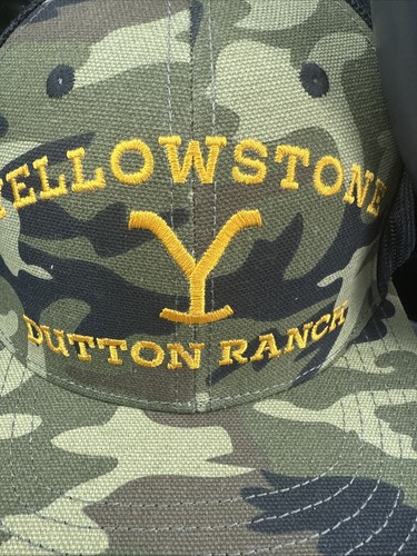 YELLOWSTONE TV show Dutton Ranch WYOMING steer MEN'S New Snapback CAMO HAT Cap - Picture 2 of 6