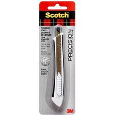 Scotch Precision Titanium Utility Knife: 9 mm (Silver)