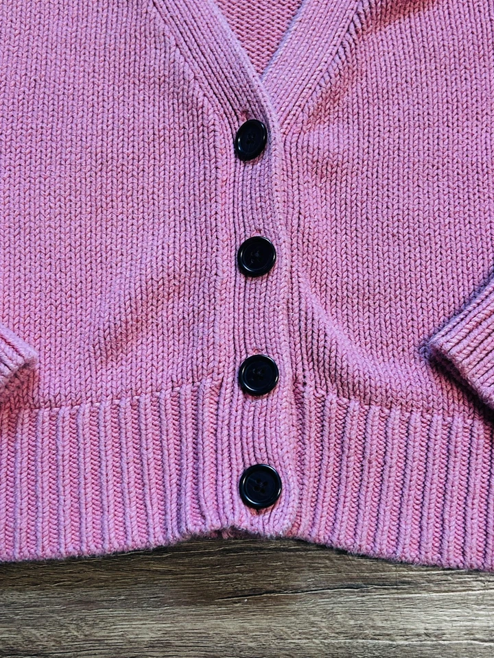 Cárdigan corto tejido con cable rosa XL 12 Gap Kids Girls Foto 2 de 4