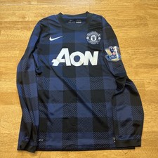 Manchester United Nike AON Navy Checkered Away Jersey Men S Soccer Pelletier