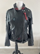Mauritius Mens Black Leather Motorcycle Jacke...
