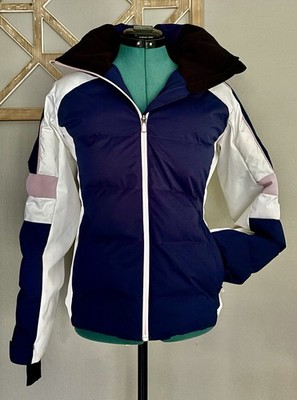 Roxy DryFlight 15K Women's Snowboard Ski Jacket XS Navy White Pink Hooded