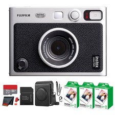 Fujifilm Instax Mini EVO Instant Film Camera Black with 60 Films  32GB Card