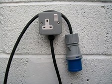 Generator 32 Amp Plug To 13 Amp 1 Way Metal Clad Socket