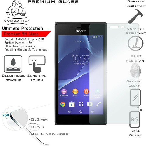 For Xperia M2 Screen Protector Tempered Glass 100% Genuine Gorilla Tech For Sony - 第 2/7 張圖片
