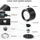 remote Control Rechargeable LED 360° Dimmable Wall Mount Light 2pcs black