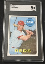 1969 Topps #120 Pete Rose SGC 9 Big Red machine  CENTERED