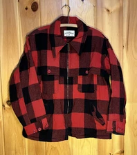 VTG 70s L.L. BEAN Mens XL Mackinaw Jacket Buffalo Plaid Full Zip Hunting Coat