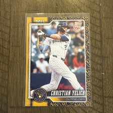 2026 Topps Series 1 Christian Yelich Team Logo Border SSP #154 BREWERS