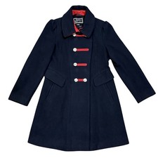 Rothschild Military Coat Girls Dress Navy Blue Coat Red Trim Buttons Size 7