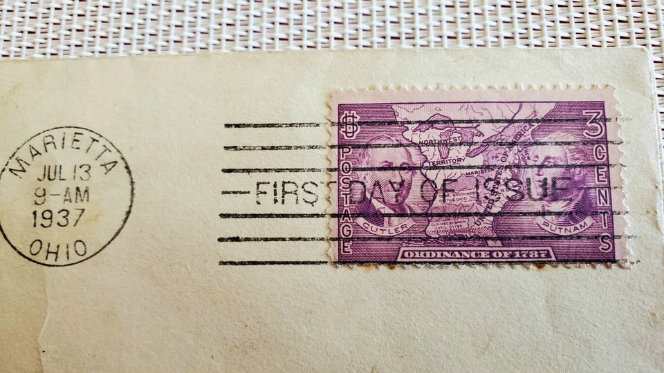 1937 Marietta OH FDC & 1938 Wooden Nickels – Northwest Territory 150th Set - Image 3 of 4