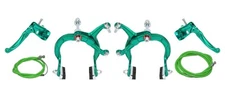 Bike Mx Brake Front & Rear Alloy set Green.