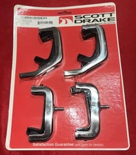 Scott Drake C6TZ-8A193-4SK Stainless Steel Radiator Bracket Set 4 Row