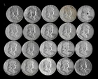 Franklin Half Dollar Roll (20 Coins)  90% Silver (1948-63) Lot B73